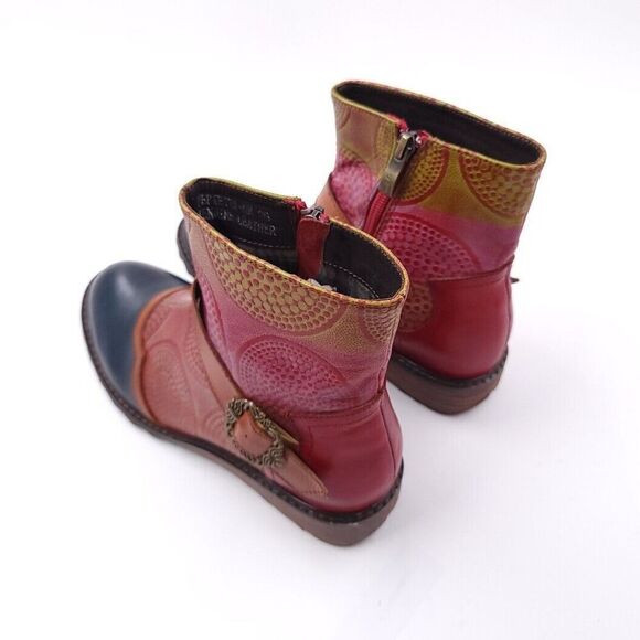 L' Artiste Herietta Spring Step Womens Size 36 Brown Red Bootie - Picture 8 of 14